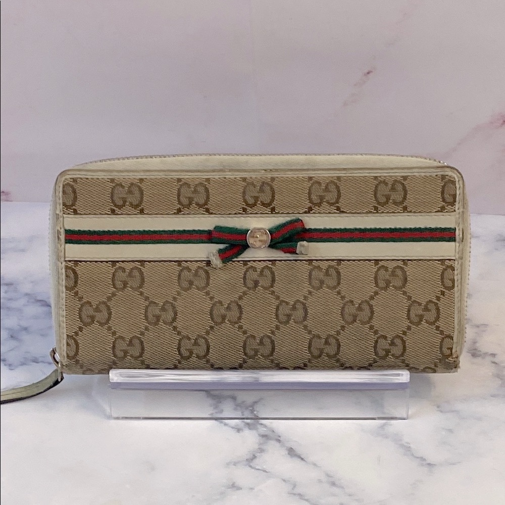 GUC Gucci Sherry Brown Wallet